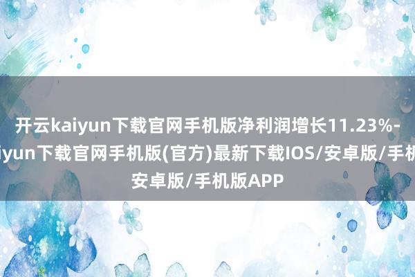 开云kaiyun下载官网手机版净利润增长11.23%-开云kaiyun下载官网手机版(官方)最新下载IOS/安卓版/手机版APP