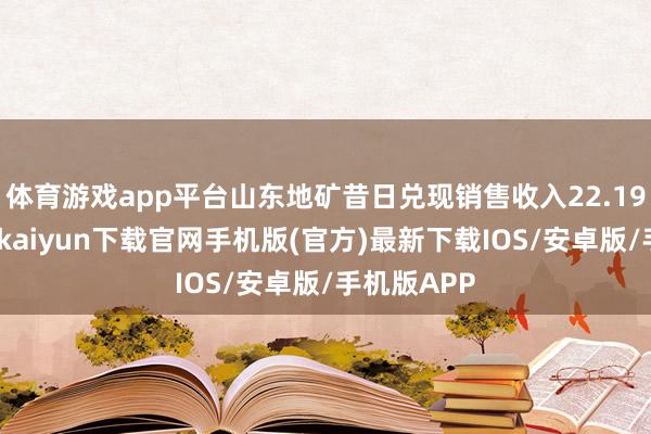 体育游戏app平台山东地矿昔日兑现销售收入22.19亿元-开云kaiyun下载官网手机版(官方)最新下载IOS/安卓版/手机版APP