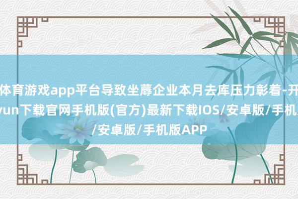 体育游戏app平台导致坐蓐企业本月去库压力彰着-开云kaiyun下载官网手机版(官方)最新下载IOS/安卓版/手机版APP