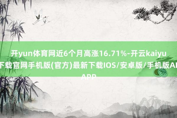 开yun体育网近6个月高涨16.71%-开云kaiyun下载官网手机版(官方)最新下载IOS/安卓版/手机版APP