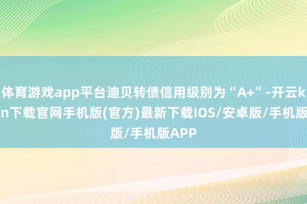 体育游戏app平台迪贝转债信用级别为“A+”-开云kaiyun下载官网手机版(官方)最新下载IOS/安卓版/手机版APP